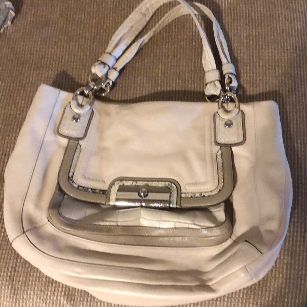 Leather coach bag